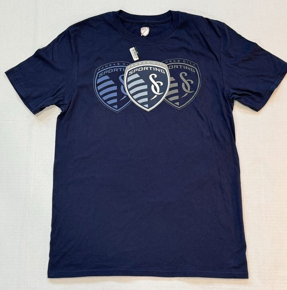 NWOT Sporting Kansas City KC Soccer, MLS Blue T-Shirt, Adult Medium